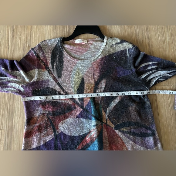 Jess & Jane Wind Ballad Sweater Knit Floral Colorful Women M 90s Grunge Boho USA - Picture 8 of 11